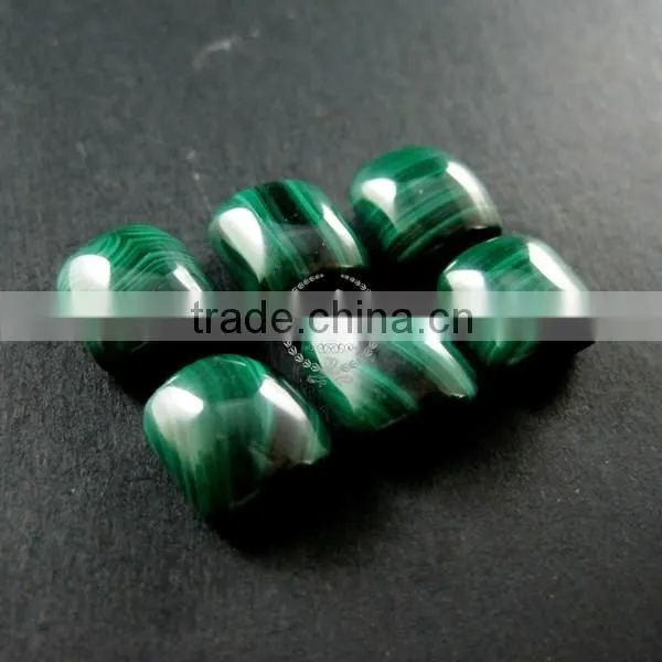 8x9mm Thick Square Peacock Green Malachite Cabochon DIY Supplies Findings 4140008 photo-2