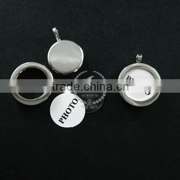 14mm Round Bezel Base Tray Setting Silver Plated Brass Photo Frame Brass Custom Pendant Charm Locket DIY Blanks1820255 photo-3