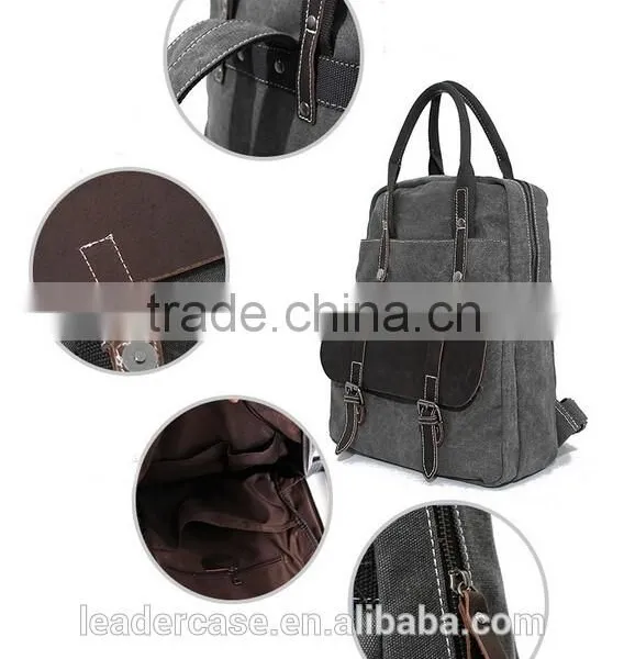 Vintage College Laptop Canvas Backpack Bags photo-2