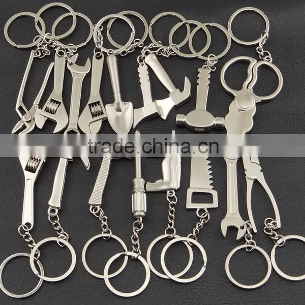 Wholesale Shovel Metal Key Chains/ Hammer Key Chains/hardware Tools Metal Key Chains on Sale photo-4