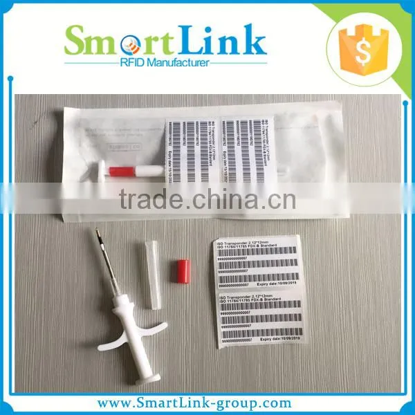 factory price animal injector tag for 125Khz Rfid Glass Tag