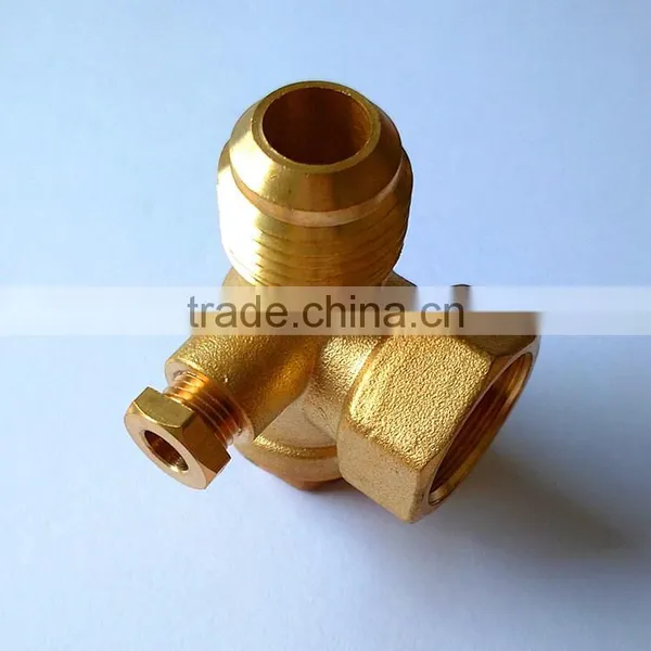 Brass Check Valve With Cooling Fin , One Way Valve for Air Compressor Parts photo-2
