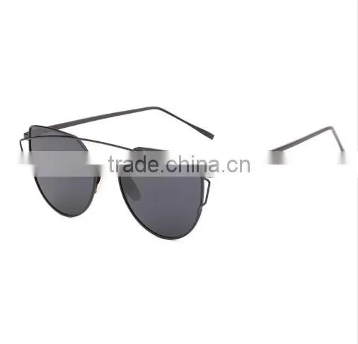 Aimade 2016 New Cat Eye Sunglasses Women Brand Designer Fashion Twin-Beams Rose Gold Mirror Cateye Sun Glasses For Female UV400 photo-4