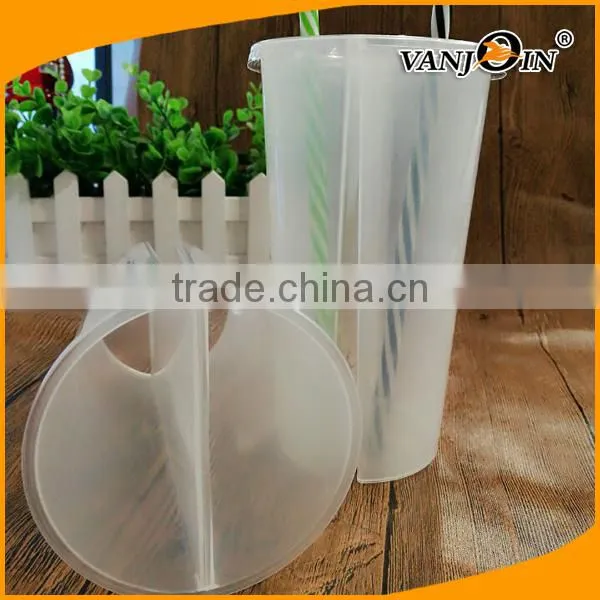 China Supplier Disposable PP Translucent Split Coffee Cups 700ml photo-3