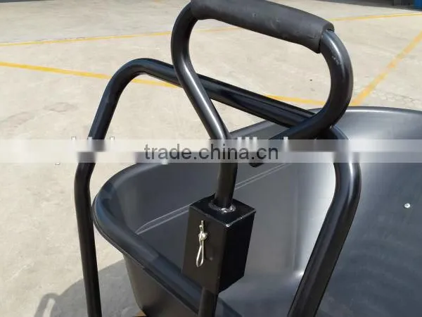 Four Wheels Plastic Tray 130L Wheelbarrow Cart photo-5