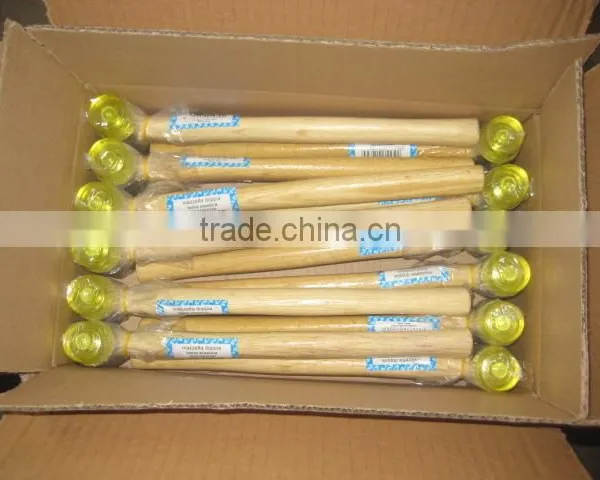 Yellow Plastic Hammer Rotatable Hammer Wooden Handle Hammer With Free Samples photo-2