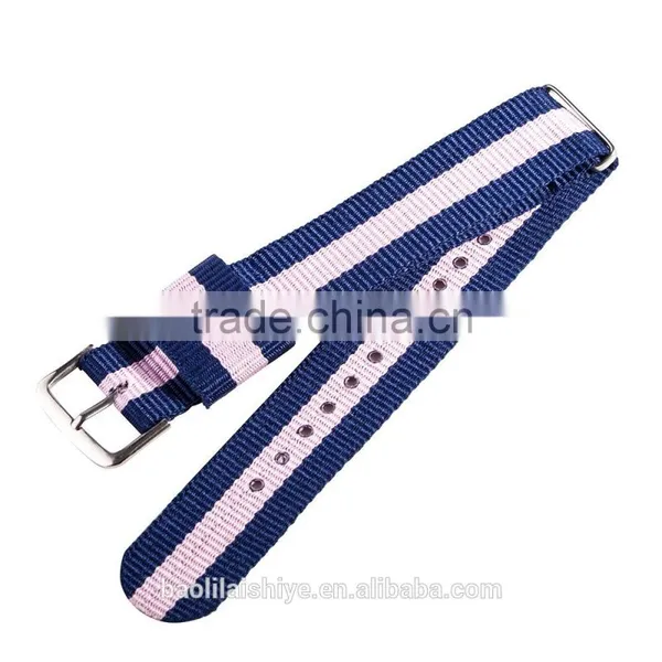 Blue/Red Striped Cheap Nylon Nato Watch Straps 16mm 18mm 20mm 22mm 24mm 26mm Manufacturer photo-4