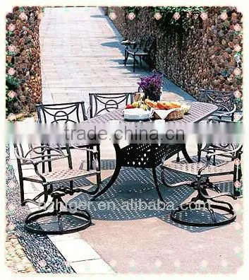 Factory Custom Made Aluminum Casting Outdoor Leisure Garden Chair and Table Furniture