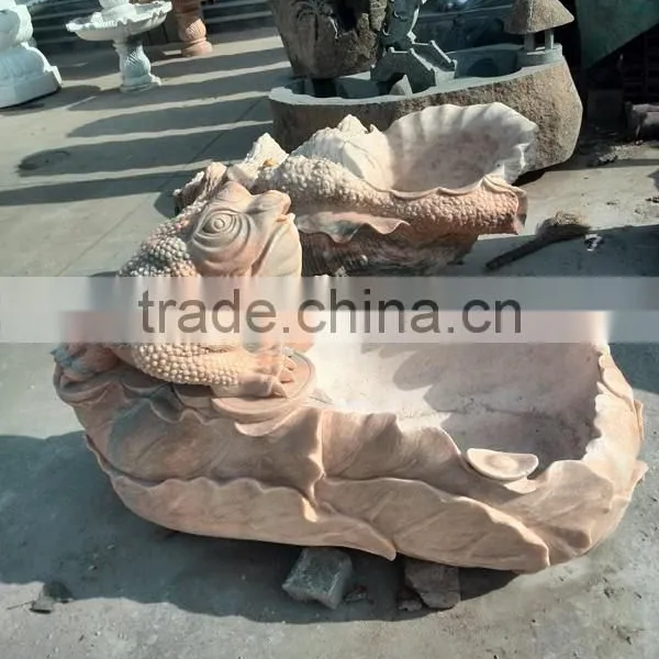 Garden Decorative Marble Frog Statue photo-4