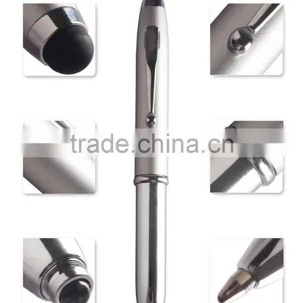Custom Logo Laser Engrave Copper Stylus Pen With LED Flashlight ,3 1 in Touch Screen Stylus Pen photo-4