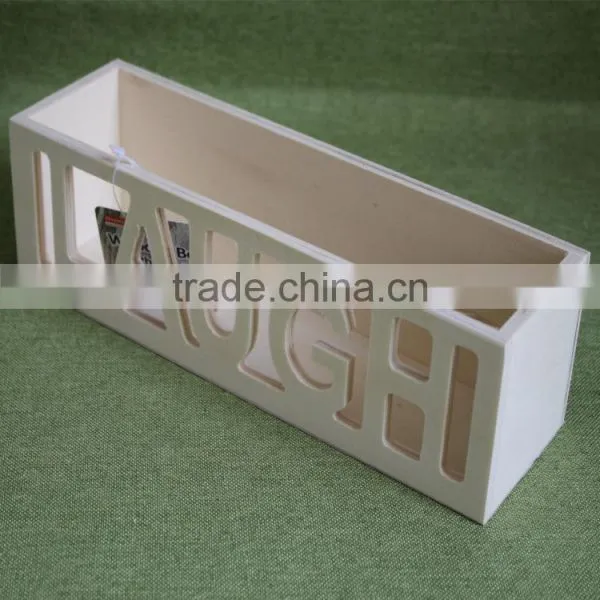 Cheapest Customized Small Plywood Decorative Storage Box With Laser Letter photo-3