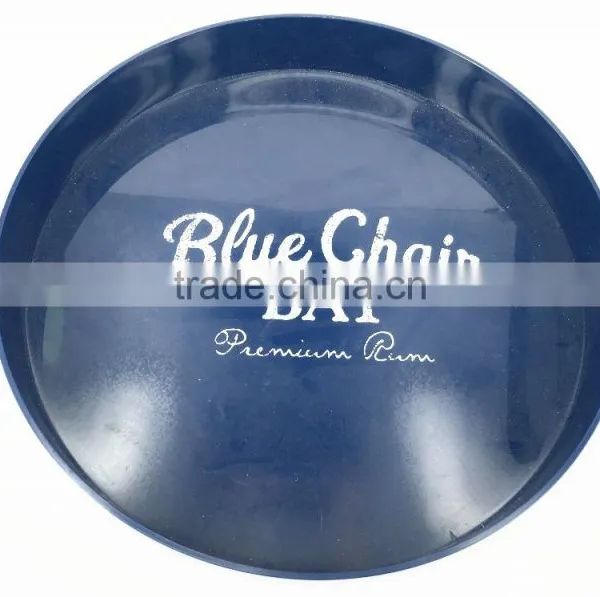 PS/ABS Dia 33.2cm Plastic Round Snack Barware Serving Drinking Tray photo-2