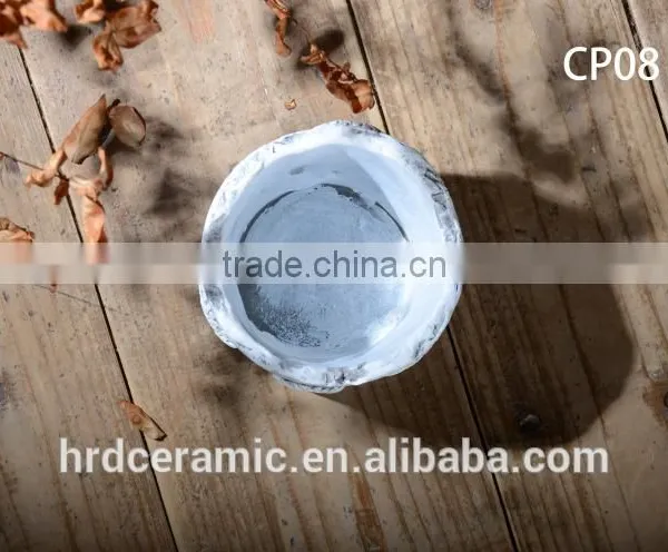 Unique Design Pot Cement Flower Pot for Plant Garden Pot photo-3