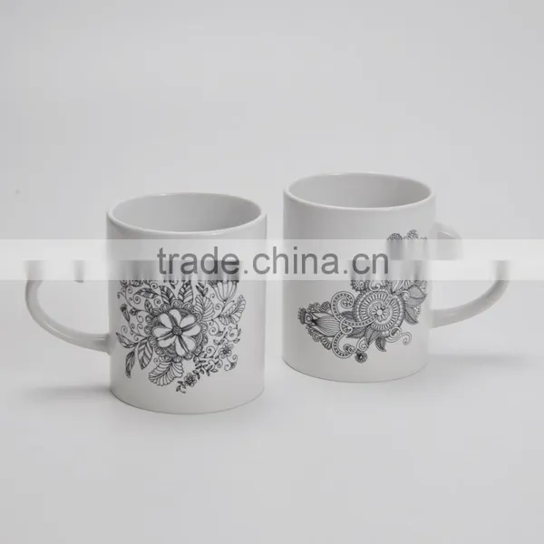 DIY Cermaic Mugs for Promotion, 11oz Stoneware Mug With Special Pens photo-3