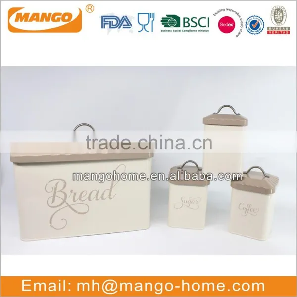 New Stainless Steel Metal Airtight Food Storage Fresh Kepping Kitchen Canister Set With Lid photo-6