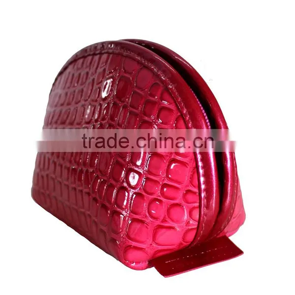 Leather Cosmetic Bag Pouch Clutch Makeup Bag Travel photo-3