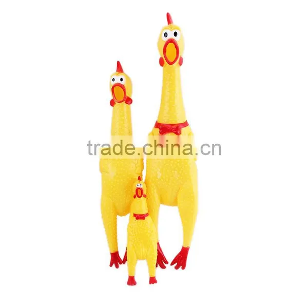 Pet Chicken Classic Funny Sounding Vinyl Guaijiao Pet Dog Toy Trumpet Screaming Chicken 17cm photo-2