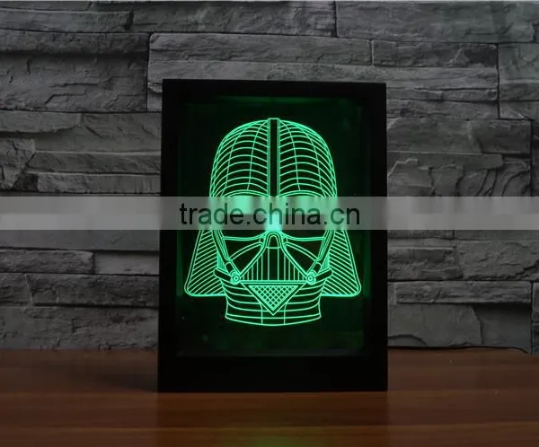 2016 New Design Awsome Innovative 3D Led Night Lights Photo Frame for Decoration for Gift photo-2