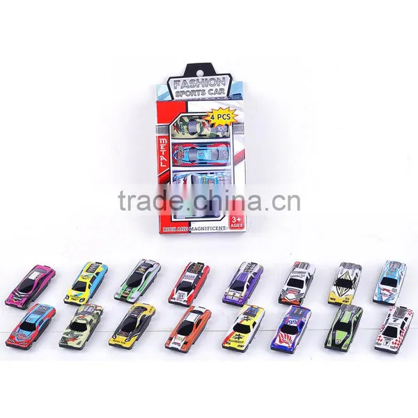 Fashion Sports Car Toy in Various Colors and Designs, 4pcs a Set for Your Kids photo-4
