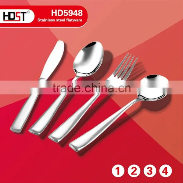 Fan Shaped Handle Spoon Fork and Knife; 4ps UAE Marketing Cutlery photo-5