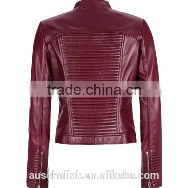 Autumn Custom Short Style Washed Sheep Leather Jacket Fashion Design photo-3
