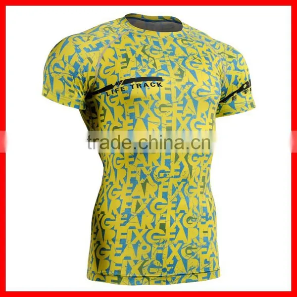 2015 Professional Fitness Wear Black Compression Shirt for Training/Yoga photo-4