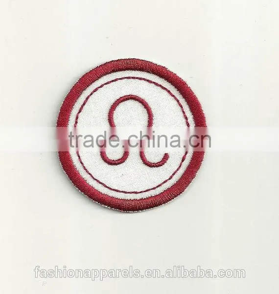 Custom High Quality Embroidered Zodiac Patch for Clothes Embroidery Patch Made in China Choose Size/color photo-2