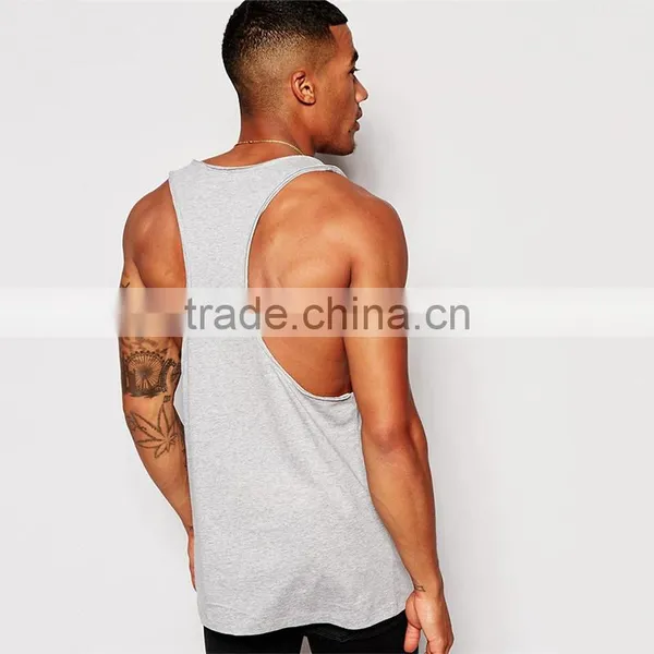 Mens Tank Top Gym Grey Textured Slim Fit Vest Tank Top Gym Men photo-4