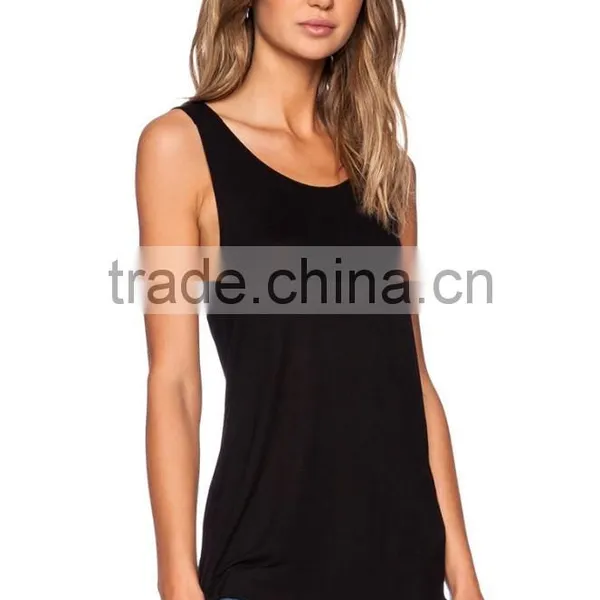 Plain Black Singlet Form Slimming Stringer Tank Top Bodybuilding photo-2