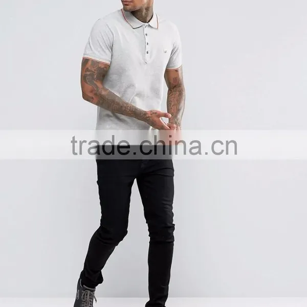 New Design High Quality Casual Summer Plain 180g 100% Cotton Short Sleeve Logo Embroidery Mens POLO T-Shirt photo-4