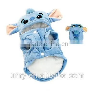 Pet Cartoon Stitch Dog Clothes Puppy Cat Costumes Apparel Winter Coat photo-2