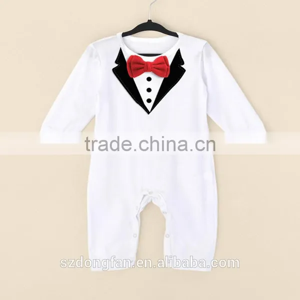 Newborn Baby Clothes Romper Baby Boy Clothes Tie Gentleman Toddler One-pieces Jumpsuit Baby Clothes 0-24 Month photo-3