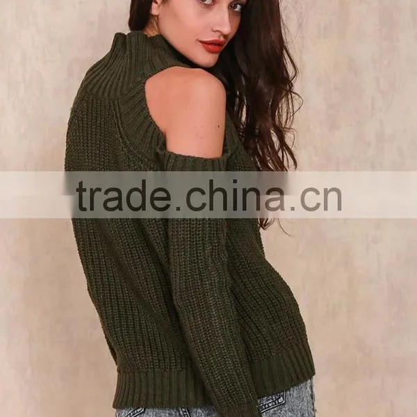Turtleneck off Shoulder Knitted Sweater Women Autumn Fashion Tricot Pullover Jumpers Winter Sexy Oversized Sweater photo-6