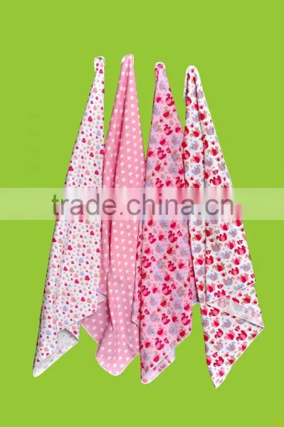 100% Cotton Double Side Brushed Flannel Molten Sheet (White Dyed & Printed)