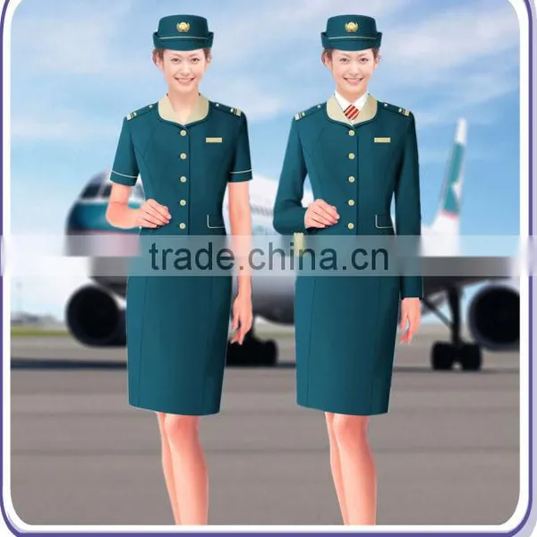 Airline Stewardess Uniform,hot Tailored Polyester Stewardess Uniform photo-3