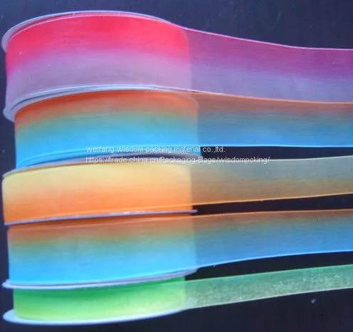 Wholesale High Quality Colorful Rainbow Sheer Organza Ribbon photo-2