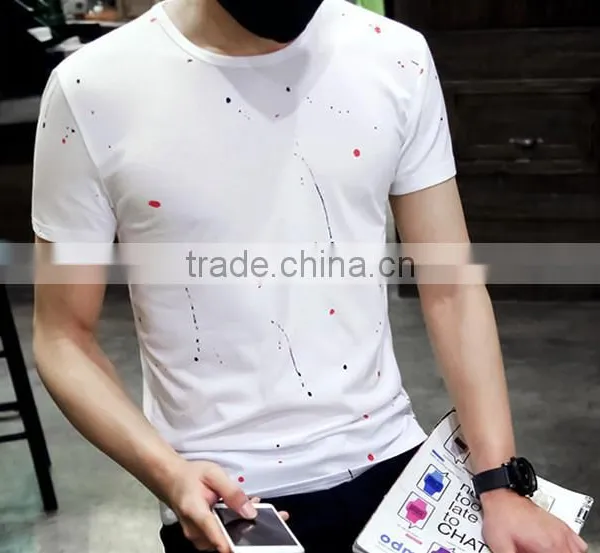 Han Edition Cultivate One's Morality Round Collar T-shirt Printing Shirt photo-2