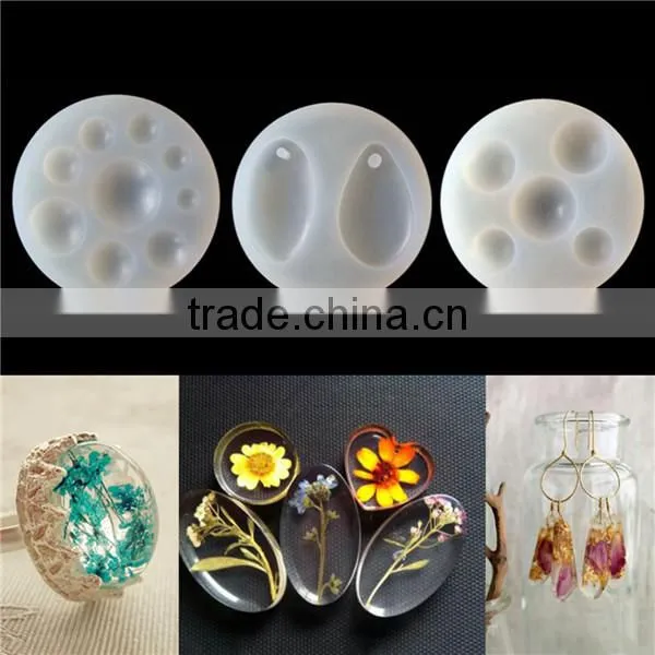 Cheap Wholesale Oval Drop White 8.7cm Silicone Resin Mold photo-3