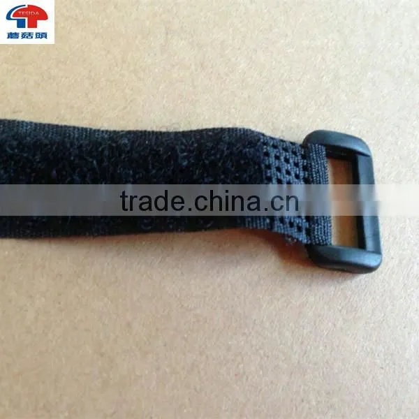 Red and Black Adjustable Hook and Loop Fastener Tape With Buckle photo-5