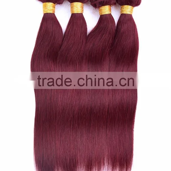 99j# Straight Wave Grade AAA Virgin Hair Brazilian Hair Sew in Weaves photo-2