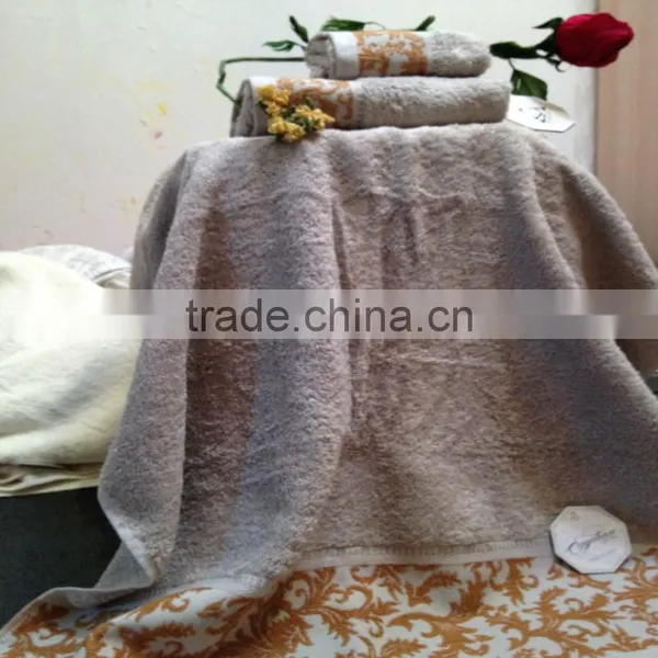 Solid-colored Set With Diamond Pattern Egyptian Cotton Towel Set photo-5