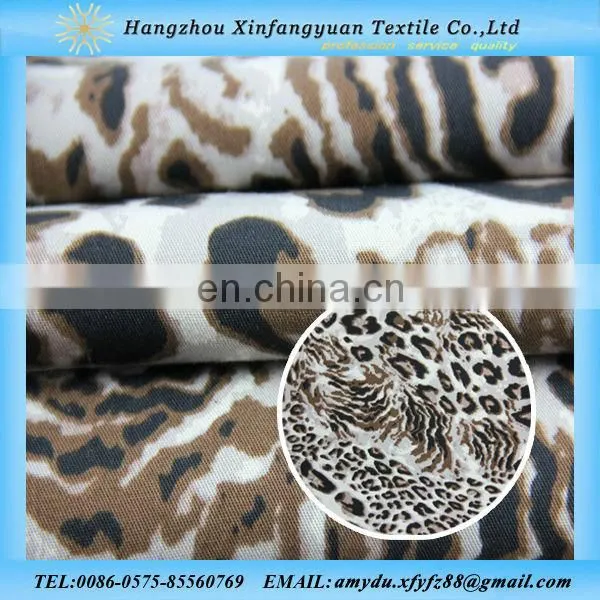 40/60 Tencel Cotton Fabric Leopard Pattern Design Cotton Tencel Fabric for High Quality Garment Material