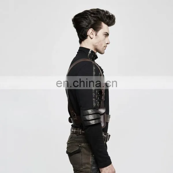 Punk Rave Men's Steampunk Chest Harness With Pocket S-238 photo-2