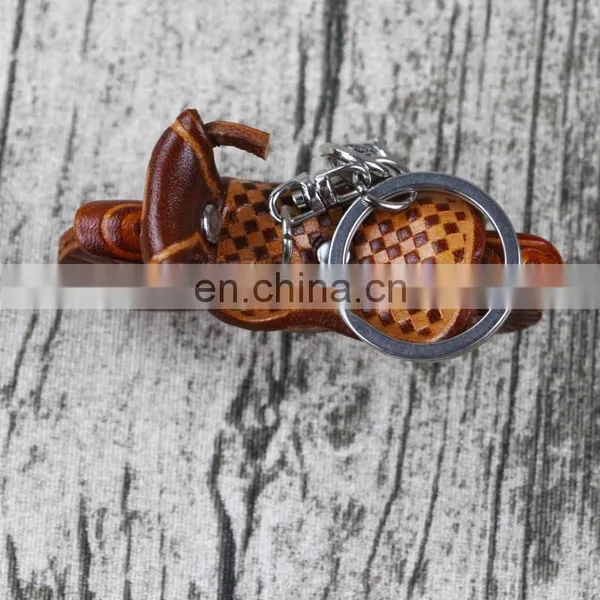 Genuine Leather Custom Animal Motorcycle Keychain photo-4