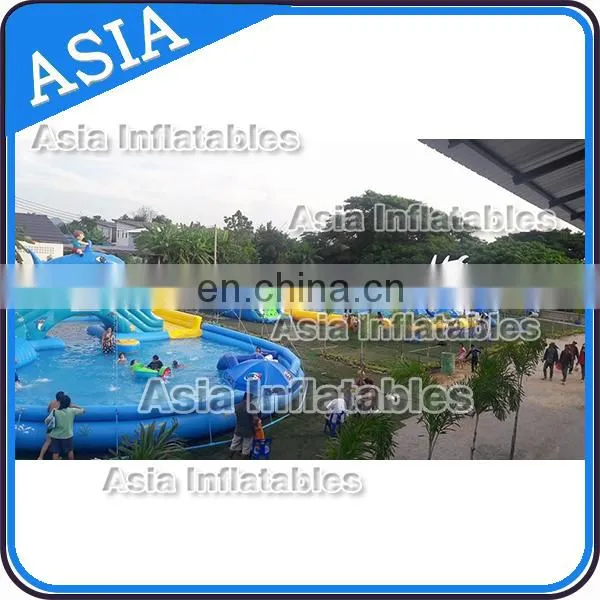Commercial 15m Big Portable Inflatable Water Park , Inflatable Water Park photo-2