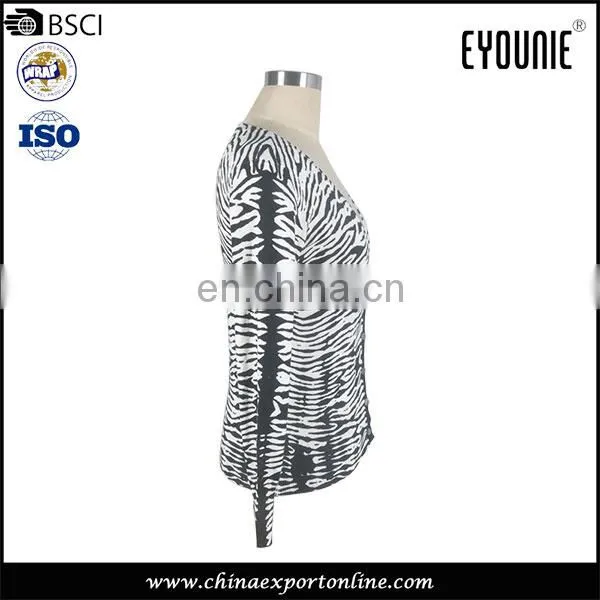 2017 Zebra Pattern Elastic Jacquard Deep V-neck Cardigan photo-3