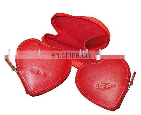 Reliable Quality Heart Design Genuine Leather Coin Case for Sale photo-2