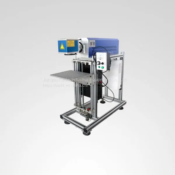 Flying type CO2 laser marking machine lazer printing date machine for plastic bottle label