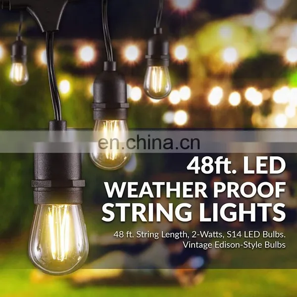 33ft 48ft Great Christmas Light Fight Decorative S14 Led Garden Lighting Waterproof photo-6