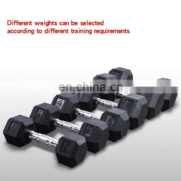 Factory Direct Sales Cheap Dumbbell Sets For Sale Gym Dumbbells Set Hex Rubber Dumbbells photo-5